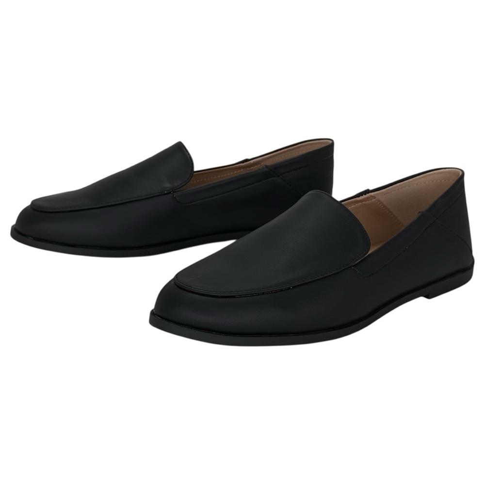 Journee Collection Corinne Black Faux Leather Womens Flats Loafers Size 7M - Picture 8 of 12